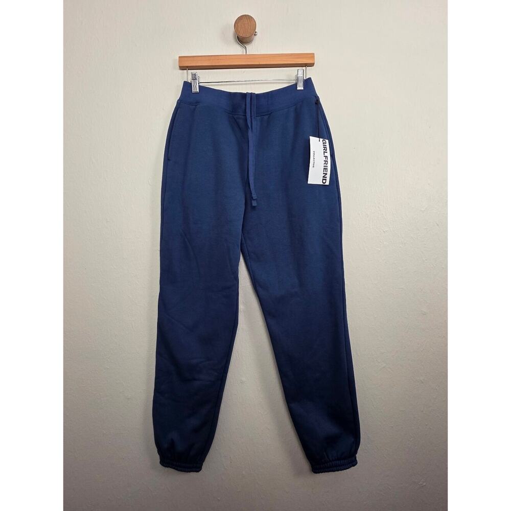 Girlfriend Collective Fleece Lined Jogger Sweatpants Navy Blue NWT S